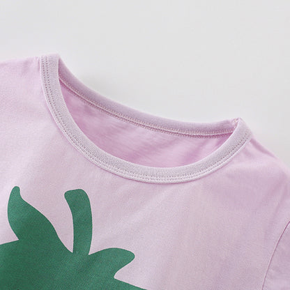Summer Baby Kids Strawberry Cartoon Pattern T-shirt and Shorts Clothing Set for Girls, MyKids-USA®, Baby & Toddler Outfits, MyKids-USA -  -  -  -  -  -  - 