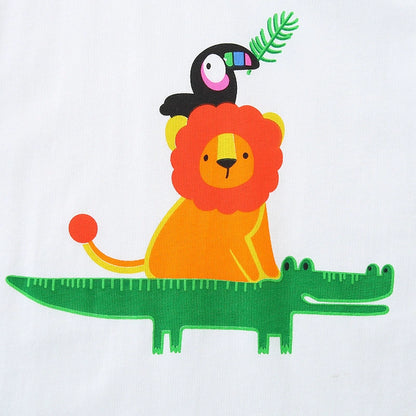 Summer Boys’ Animals Cartoon Pattern T-shirt in European and American Style, MyKids-USA®, T-Shirts, MyKids-USA -  -  -  -  -  -  - 