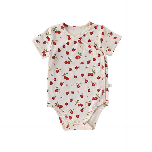 Summer Arrival Baby Short Sleeves Fruits Pattern Bodysuit, MyKids-USA®, Bodysuits, MyKids-USA - Size/Age - 66 (3-6M) - Color - Apricot -  -  - TR2605192357-A.