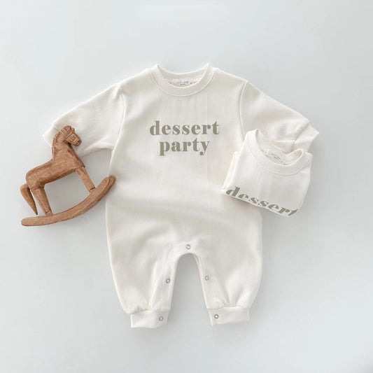 Unisex Simple Style Letter Pattern Rompers, MyKids-USA®, Baby One-Pieces, MyKids-USA - Size/Age - 66 (3-6M) - Color - White -  -  - JM2308292323-B.