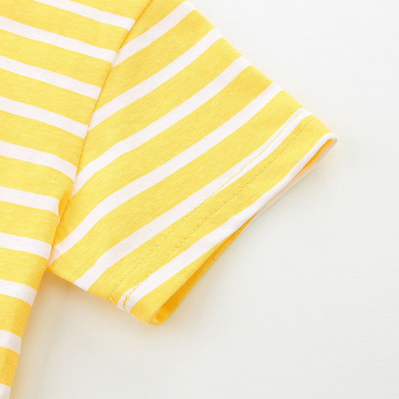 Summer Arrival Baby Girls Cute Rabbits Pattern Tulle Patchwork Short Sleeves Dress, MyKids-USA®, Baby & Toddler Dresses, MyKids-USA -  -  -  -  -  -  - 