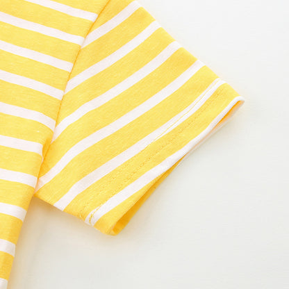 Summer Arrival Baby Girls Cute Rabbits Pattern Tulle Patchwork Short Sleeves Dress, MyKids-USA®, Baby & Toddler Dresses, MyKids-USA -  -  -  -  -  -  - 