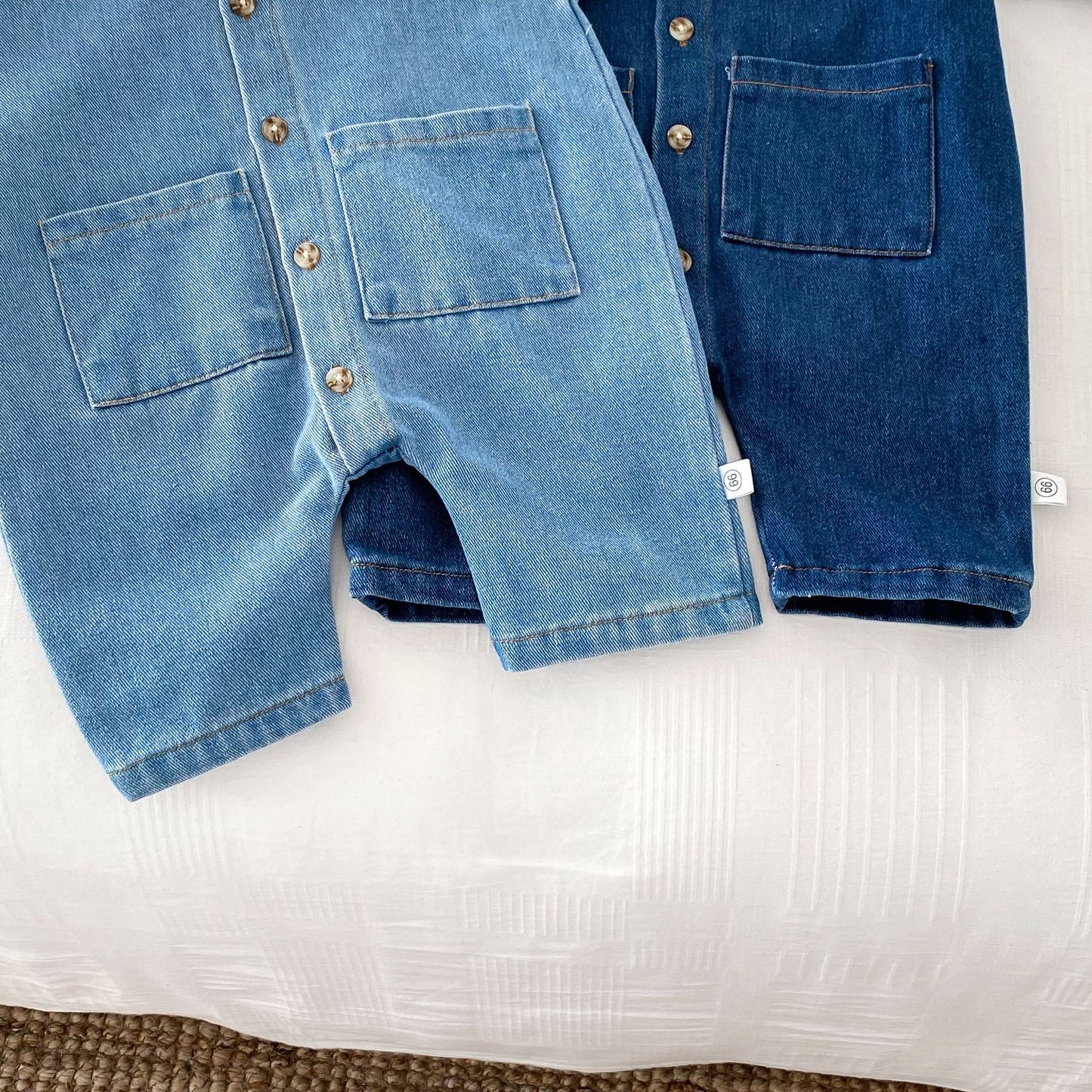 Autumn and Spring Arrival Baby Unisex Long Sleeves Cartoon Pattern Single Breasted Denim Rompers, MyKids-USA®, Baby & Toddler Outfits, MyKids-USA -  -  -  -  -  -  - 