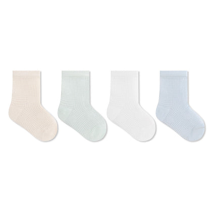 Summer and Spring Baby Kids Breathable Solid Color Socks Set, MyKids-USA®, Baby & Toddler Socks & Tights, MyKids-USA - Size/Age - XS (0-6M) - Color - Blue -  -  - TR2605132258-C.