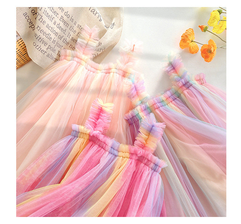 Summer Baby Kids Girls Sleeveless Gradient Tulle Strap Dress, MyKids-USA®, Baby & Children's Dresses, MyKids-USA -  -  -  -  -  -  - .