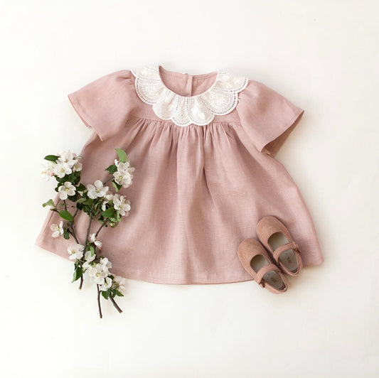 New Arrival Summer Baby Kids Girls Solid Color/Color Patchwork Simple Dress – Sister Matching Set