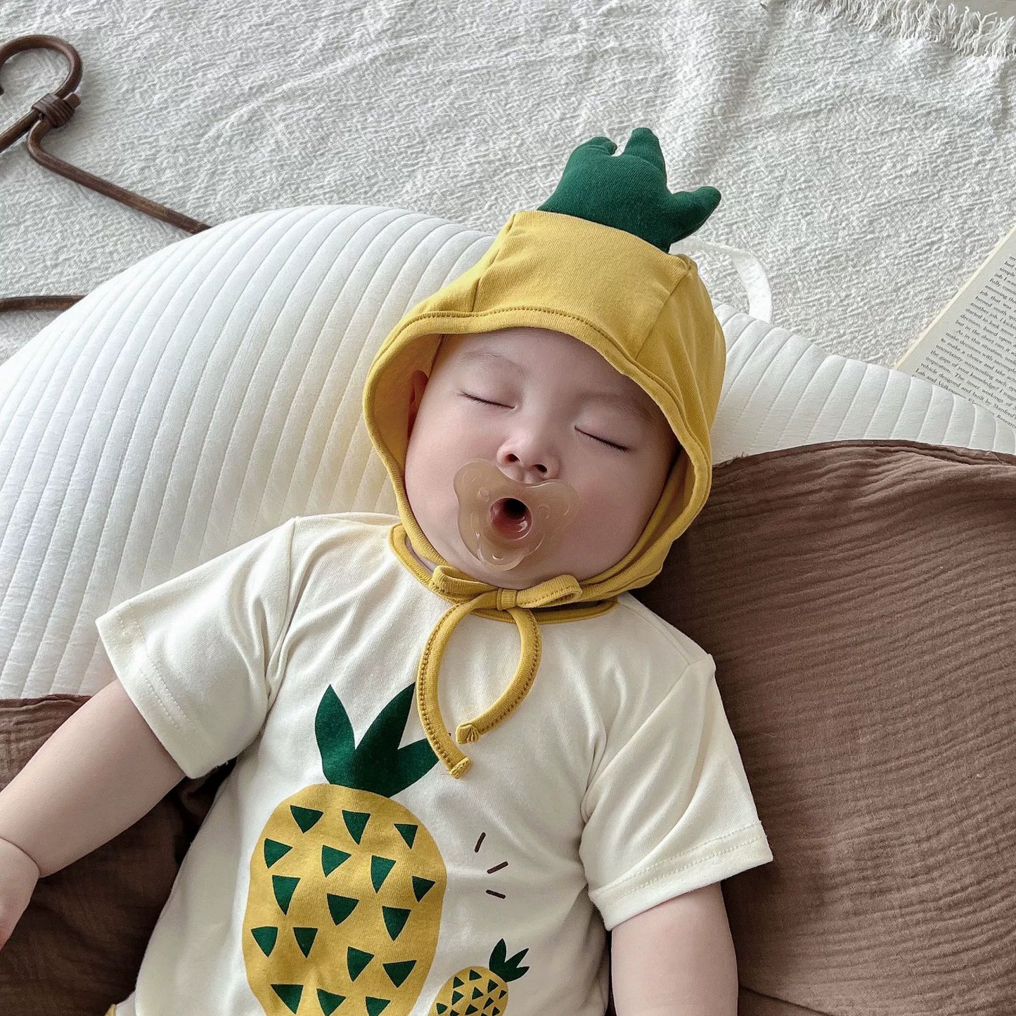 Summer Arrival Baby Unisex Pineapple and Letters Pattern Short Sleeves Onesies, MyKids-USA®, Baby One-Pieces, MyKids-USA -  -  -  -  -  -  - 
