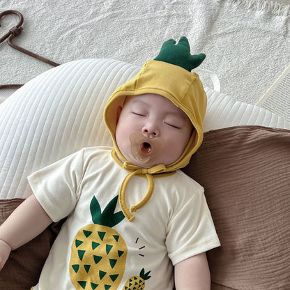 Summer Arrival Baby Unisex Pineapple and Letters Pattern Short Sleeves Onesies, MyKids-USA®, Baby One-Pieces, MyKids-USA -  -  -  -  -  -  - 