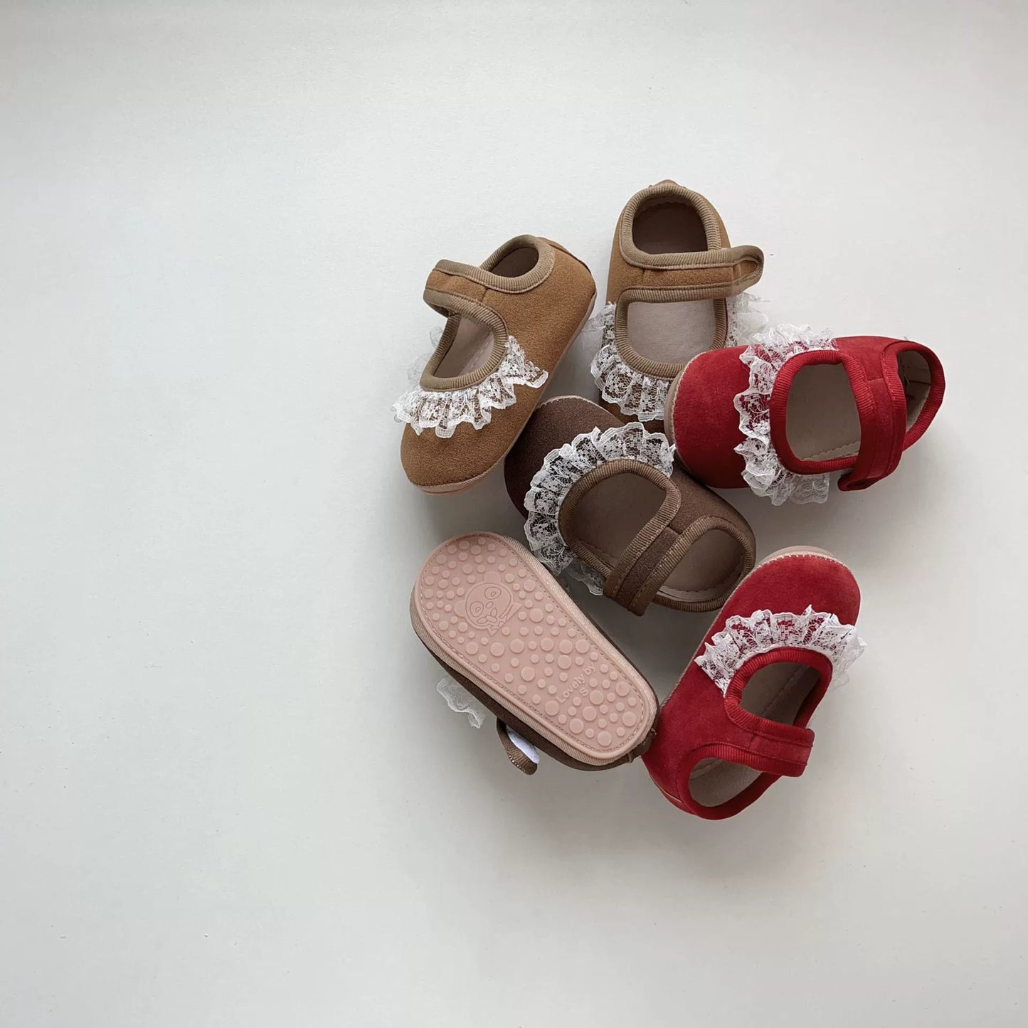 Spring and Autumn Baby Girl Fashion Lace Trim Decorated Toddler Soft-Sole Anti-slip Walking Shoes, MyKids-USA®, First Steps & Crawlers, MyKids-USA -  -  -  -  -  -  - 
