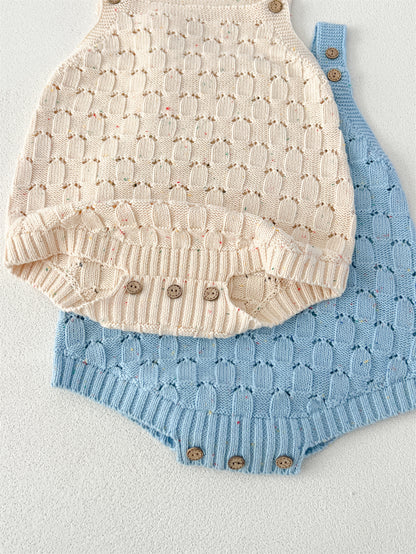 Autumn Arrival Baby Unisex Geometric Hollow-Out Pattern Sleeveless Onesies with Strips, MyKids-USA®, Baby One-Pieces, MyKids-USA -  -  -  -  -  -  - 