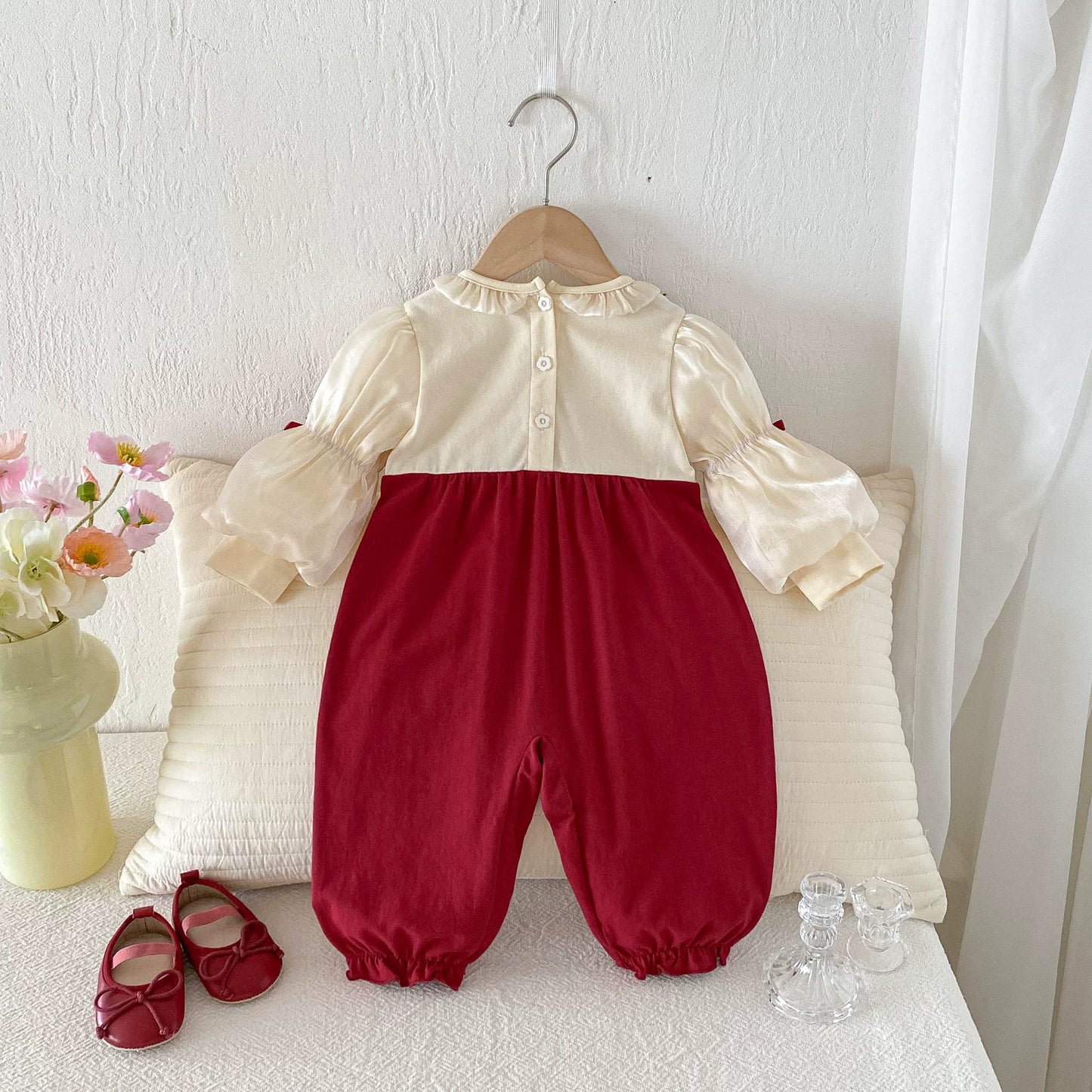 Autumn Arrival Baby Girls Long Sleeves Rabbit Cartoon Pattern Color Patchwork Rompers, MyKids-USA®, Baby One-Pieces, MyKids-USA -  -  -  -  -  -  - 