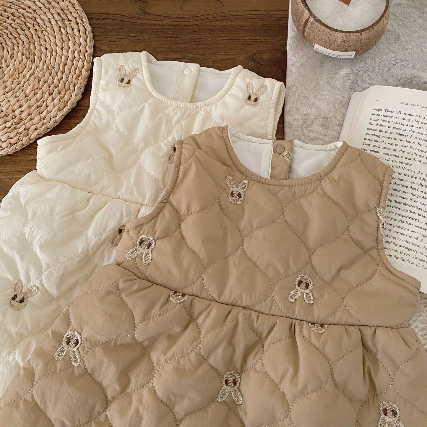 Autumn and Winter Arrival Baby Kids Girls Rabbits Pattern Sleeveless Cotton-Padded Dress, MyKids-USA®, Baby & Toddler Dresses, MyKids-USA -  -  -  -  -  -  - 