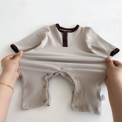 Autumn Arrival Baby Unisex Long Sleeves Color Patchwork Rompers, MyKids-USA®, Baby One-Pieces, MyKids-USA -  -  -  -  -  -  - 