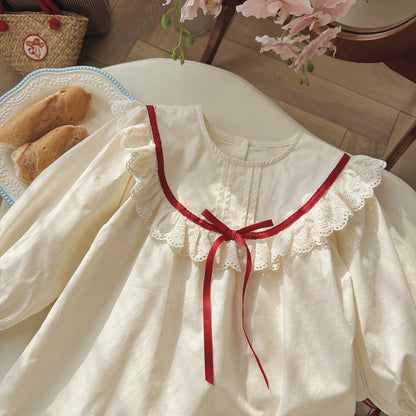 Arrival Autumn Girls Flowers Embroidery Pattern Long Sleeves Lace Trim Dress, MyKids-USA®, Baby & Toddler Dresses, MyKids-USA -  -  -  -  -  -  - 