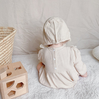 Autumn and Spring Arrival Baby Girls Long Sleeves Flowers Pattern Lace Trim Onesies, MyKids-USA®, Baby One-Pieces, MyKids-USA -  -  -  -  -  -  - 