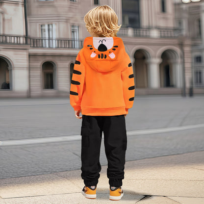 Spring and Autumn Boys Animals Cartoon Pattern Long Sleeves Zip-up Coat, MyKids-USA®, Puffer Jackets, MyKids-USA -  -  -  -  -  -  - 