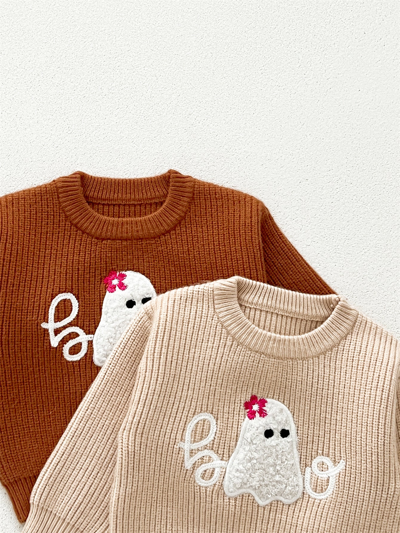 Autumn Arrival Baby Kids Unisex Comfortable Halloween Ghost Pattern Knitted Long Sleeves Pullover, MyKids-USA®, Baby & Toddler Outerwear, MyKids-USA -  -  -  -  -  -  - 