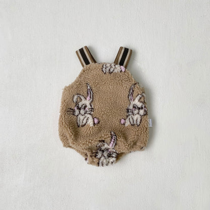 Winter and Spring Arrival Baby Unisex Sleeveless Plaid or Cartoon Pattern Fluffy Strap Bodysuit, MyKids-USA®, Baby One-Pieces, MyKids-USA - Size/Age - 66 (3-6M) - Color - Brown -  -  - TR2601102146-A.