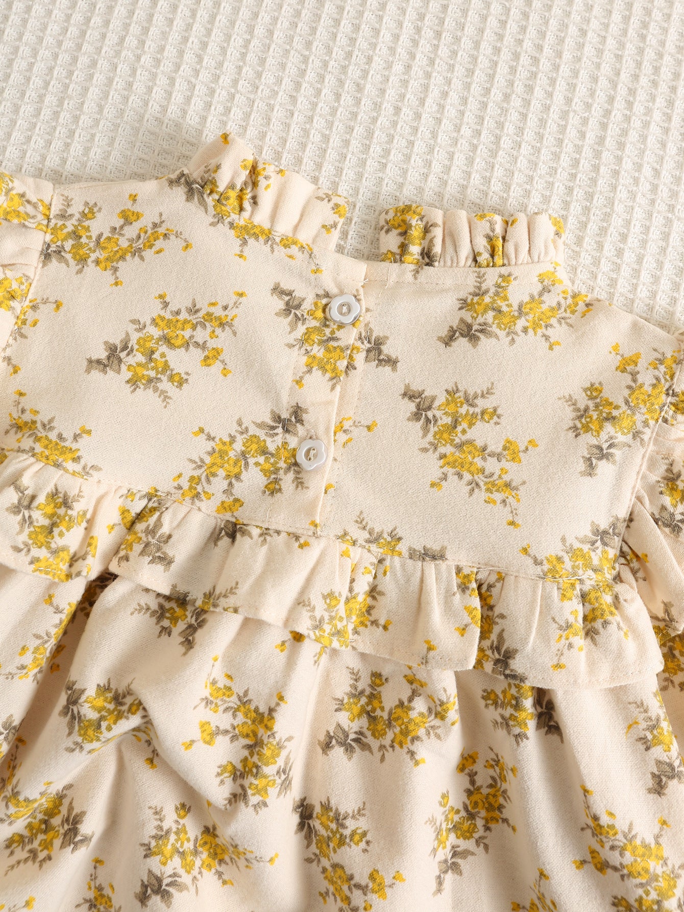 Autumn Arrival Baby Kids Girls Floral Pattern Long Sleeves Ruffle Neck Dress, MyKids-USA®, Baby & Toddler Dresses, MyKids-USA -  -  -  -  -  -  - 