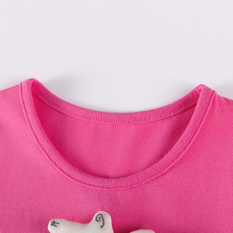 Autumn and Spring Arrival Cartoon Pattern Long Sleeves Dress with Colorful Tulle for Stylish Girls, MyKids-USA®, Baby & Toddler Dresses, MyKids-USA -  -  -  -  -  -  - 