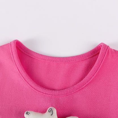 Autumn and Spring Arrival Cartoon Pattern Long Sleeves Dress with Colorful Tulle for Stylish Girls, MyKids-USA®, Baby & Toddler Dresses, MyKids-USA -  -  -  -  -  -  - 