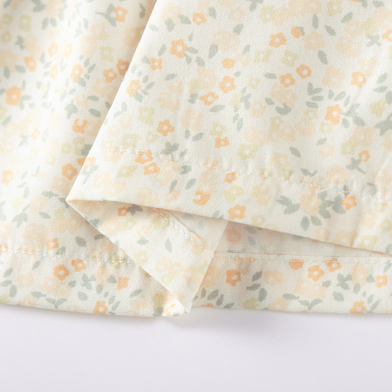 Autumn and Spring Arrival Cartoon and Floral Pattern Long Sleeves Dress with Peter Pan Collar for Stylish Girls, MyKids-USA®, Baby & Toddler Dresses, MyKids-USA -  -  -  -  -  -  - 