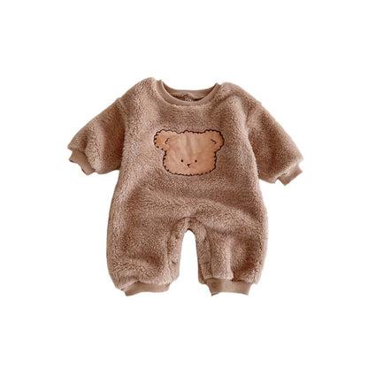 Winter Arrival Baby Unisex Long Sleeves Cute Teddy Bear Pattern Fluffy Rompers, MyKids-USA®, Baby One-Pieces, MyKids-USA - Size/Age - 66 (3-6M) - Color - Coffee -  -  - TR2510302358-B