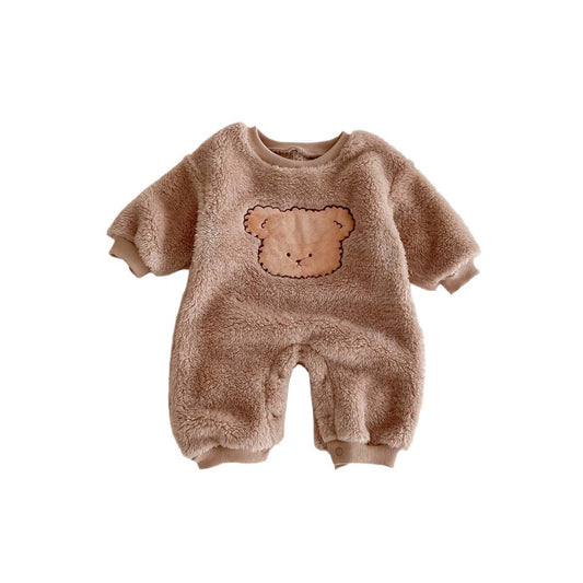 Winter Arrival Baby Unisex Long Sleeves Cute Teddy Bear Pattern Fluffy Rompers, MyKids-USA®, Baby One-Pieces, MyKids-USA - Size/Age - 66 (3-6M) - Color - Coffee -  -  - TR2510302358-B.