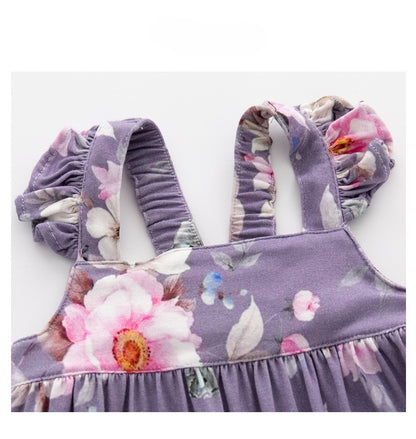 Summer Arrival Baby Girls Sleeveless Floral Bodysuit