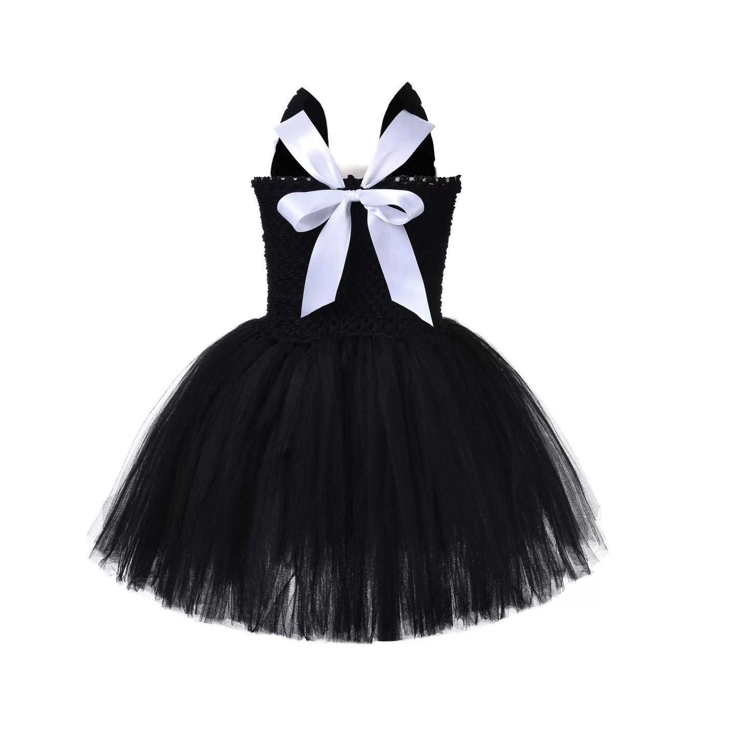Black Cat Girl Tulle Puff Dress – Halloween Design Party Performance Costume Set, MyKids-USA®, Costume Dresses, MyKids-USA -  -  -  -  -  -  - .