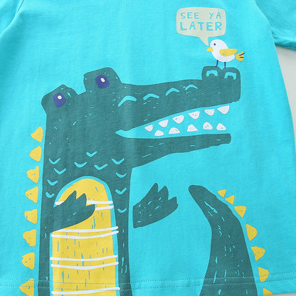 Summer Baby Kids Animals Cartoon Pattern T-shirt and Shorts Clothing Set for Boys, MyKids-USA®, Baby & Toddler Outfits, MyKids-USA -  -  -  -  -  -  - 