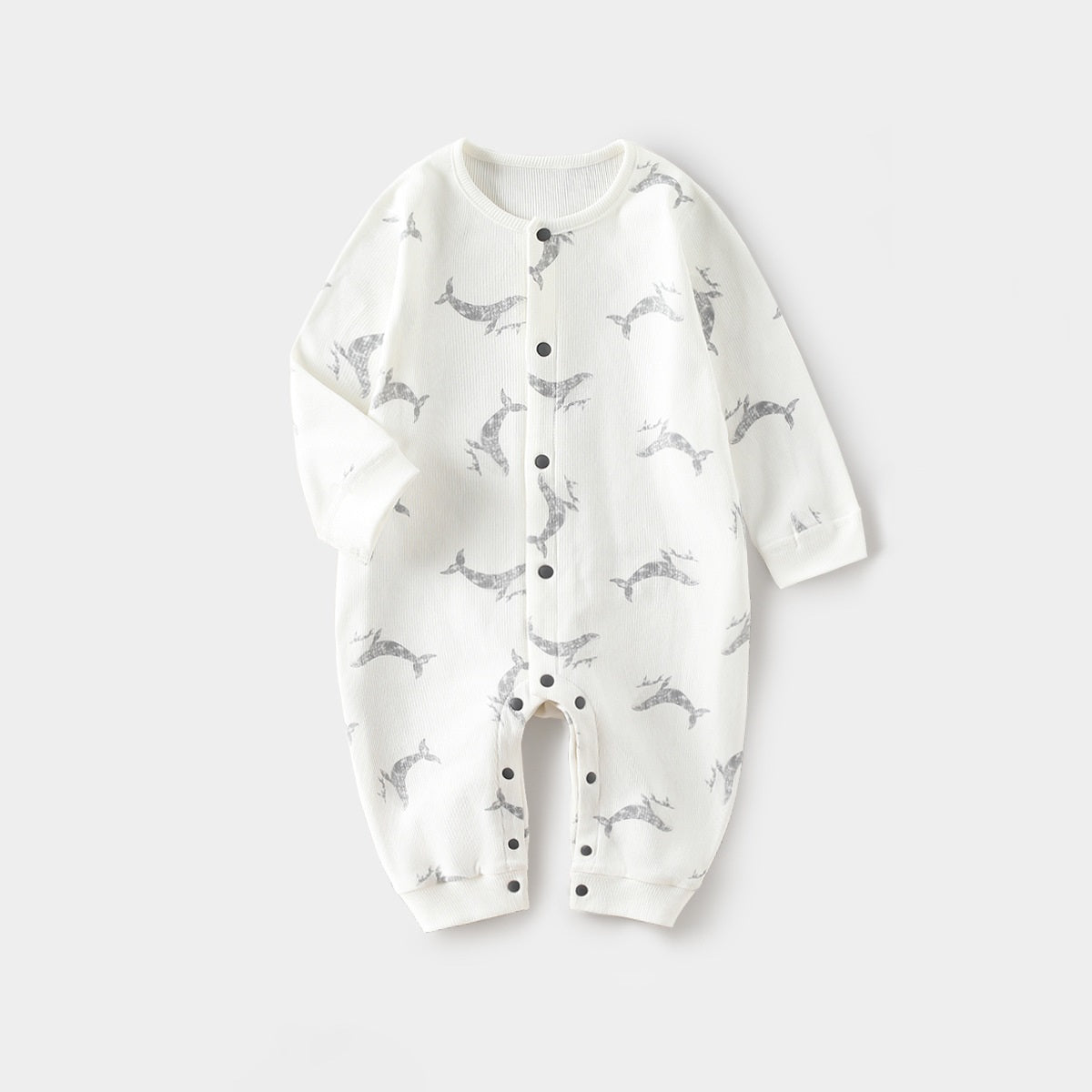 Spring Arrival Baby Unisex Long Sleeves Simple Pattern Rompers, MyKids-USA®, Baby One-Pieces, MyKids-USA - Size/Age - 66 (3-6M) - Color - White -  -  - TR2502282258-A