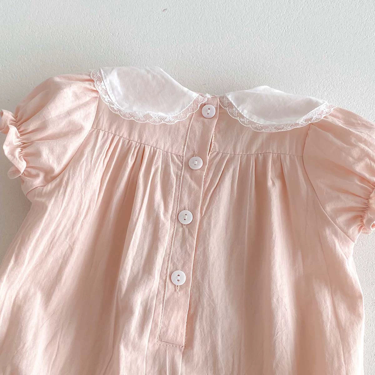 Summer Arrival Baby Girls Color Patchwork Flowers Embroidered Short Sleeves Onesies, MyKids-USA®, Baby One-Pieces, MyKids-USA -  -  -  -  -  -  - 