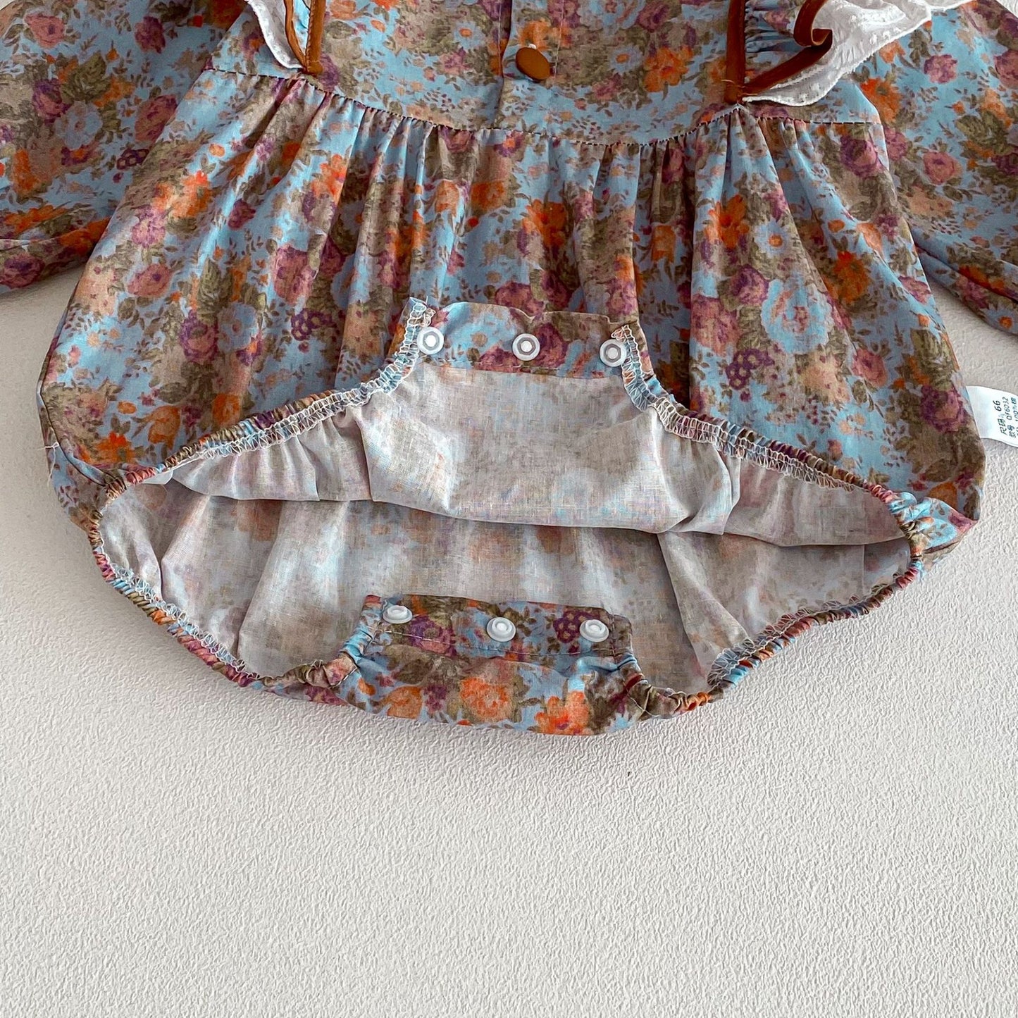 Spring and Autumn Arrival Baby Girls Long Sleeves Vintage Floral Bodysuit