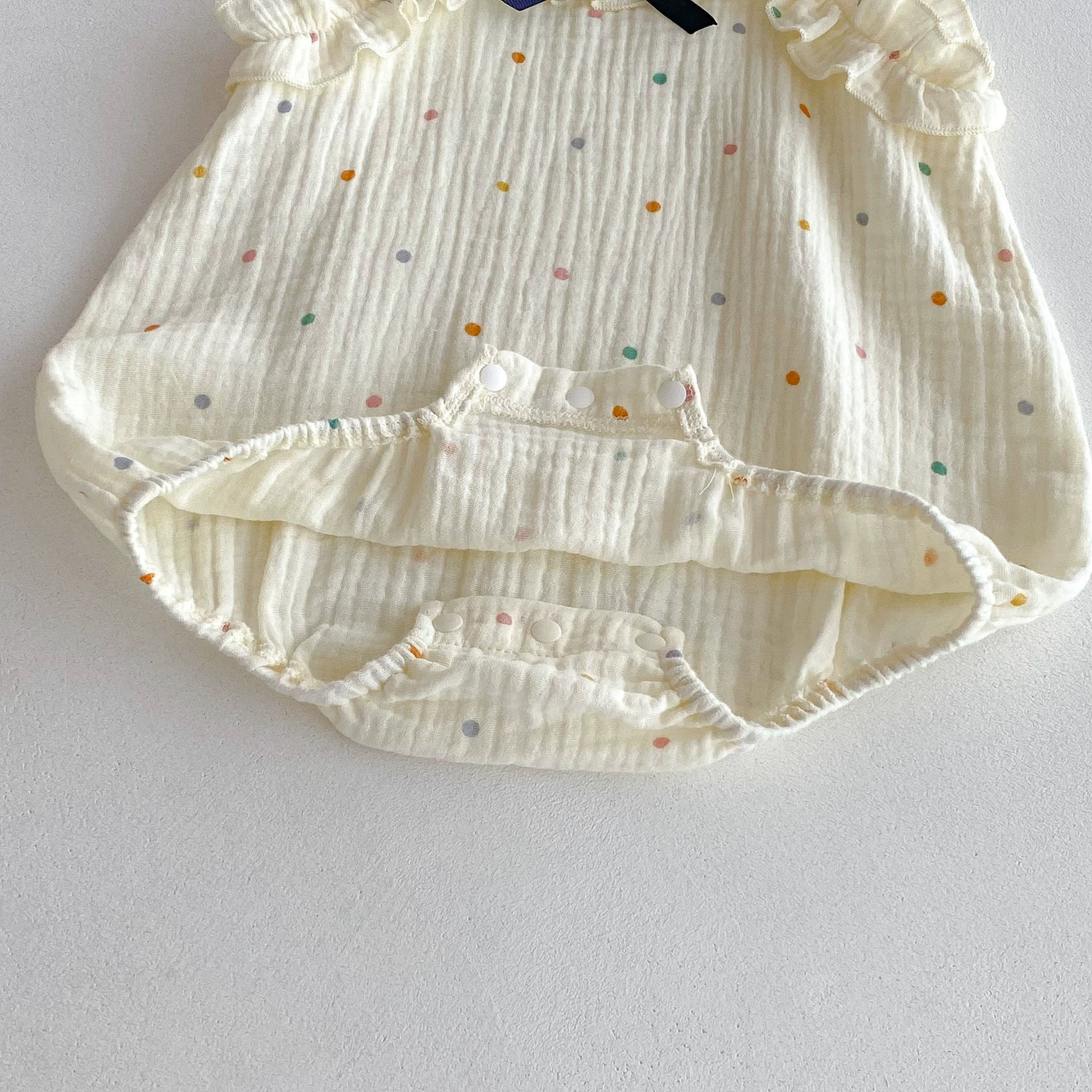 Summer Arrival Baby Girls Sleeveless Butterfly-bow Decorated Onesies with Cherry Pattern, MyKids-USA®, Baby One-Pieces, MyKids-USA -  -  -  -  -  -  - 