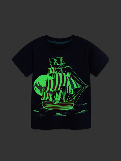 Summer Baby Kids Casual Cartoon Pattern T-shirt Clothing Set for Boys