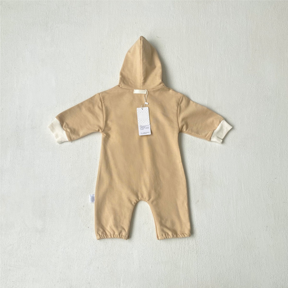 MyKids-USA® Autumn Hot Selling Baby Unisex Color Patchwork Hooded Long Sleeves Romper