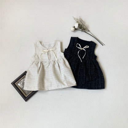 Autumn Hot Selling Baby Girls Butterfly-bows Decorated Sleeveless Princess Plaid Dress, MyKids-USA®, Baby & Toddler Dresses, MyKids-USA -  -  -  -  -  -  - 