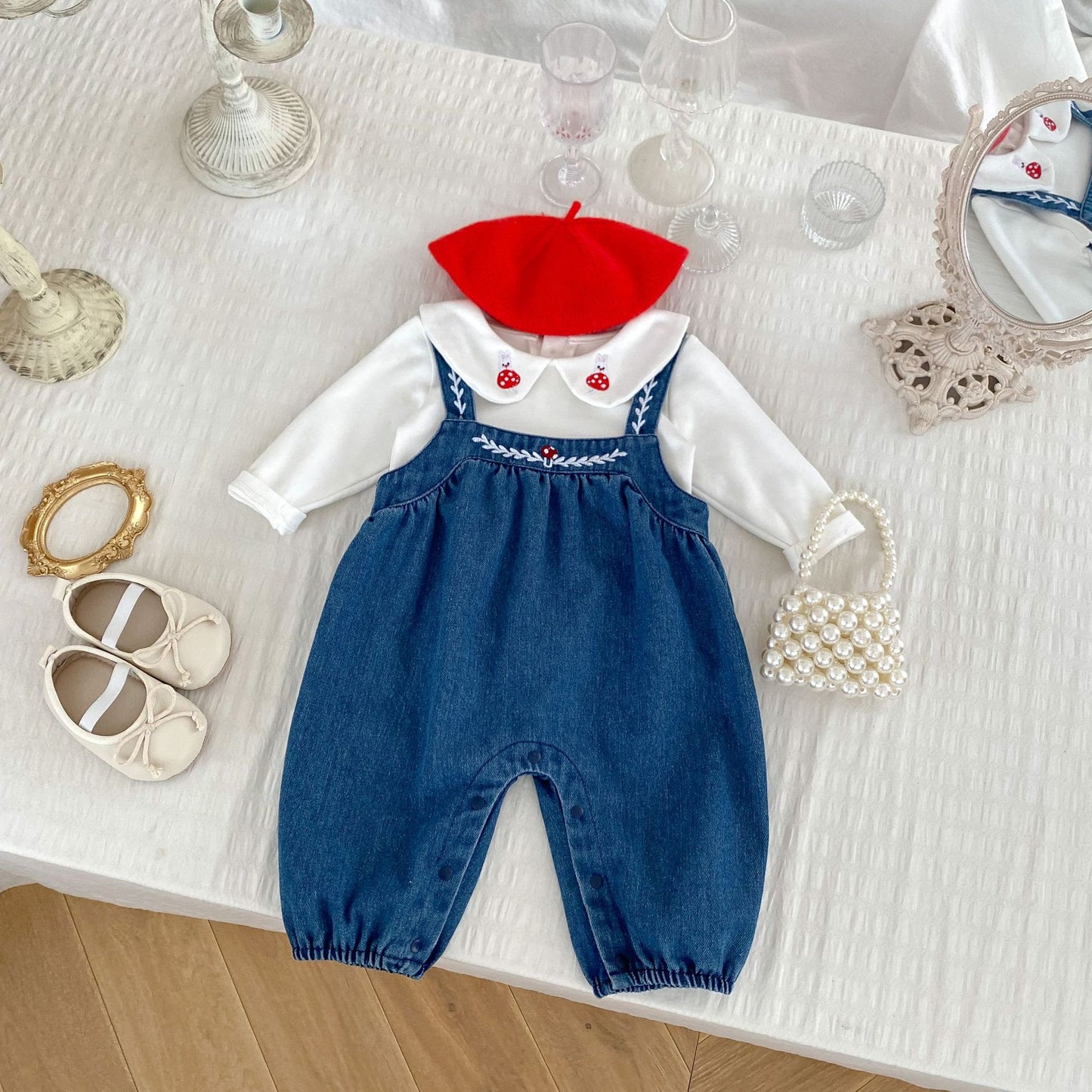 Arrival Autumn Baby Girls Long Sleeves Embroidered Top Shirt and Denim Overalls –  Clothing Set, MyKids-USA®, Baby & Toddler Outfits, MyKids-USA -  -  -  -  -  -  - 