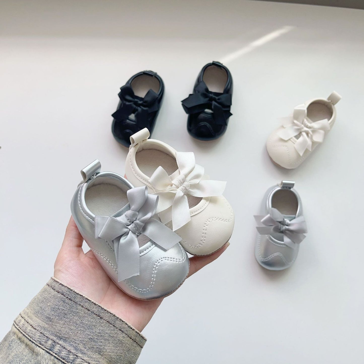 Winter and Autumn Baby Girl Fashion Solid Color Butterfly-bow Decorated Toddler Soft-Sole Anti-slip Walking Shoes, MyKids-USA®, First Steps & Crawlers, MyKids-USA -  -  -  -  -  -  - .