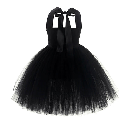 Arrival Girls’ Cruella-Inspired Halloween Costume – Black and White Devil Witch Tutu Dress Set for Cosplay, MyKids-USA®, Costume Sets, MyKids-USA -  -  -  -  -  -  - .