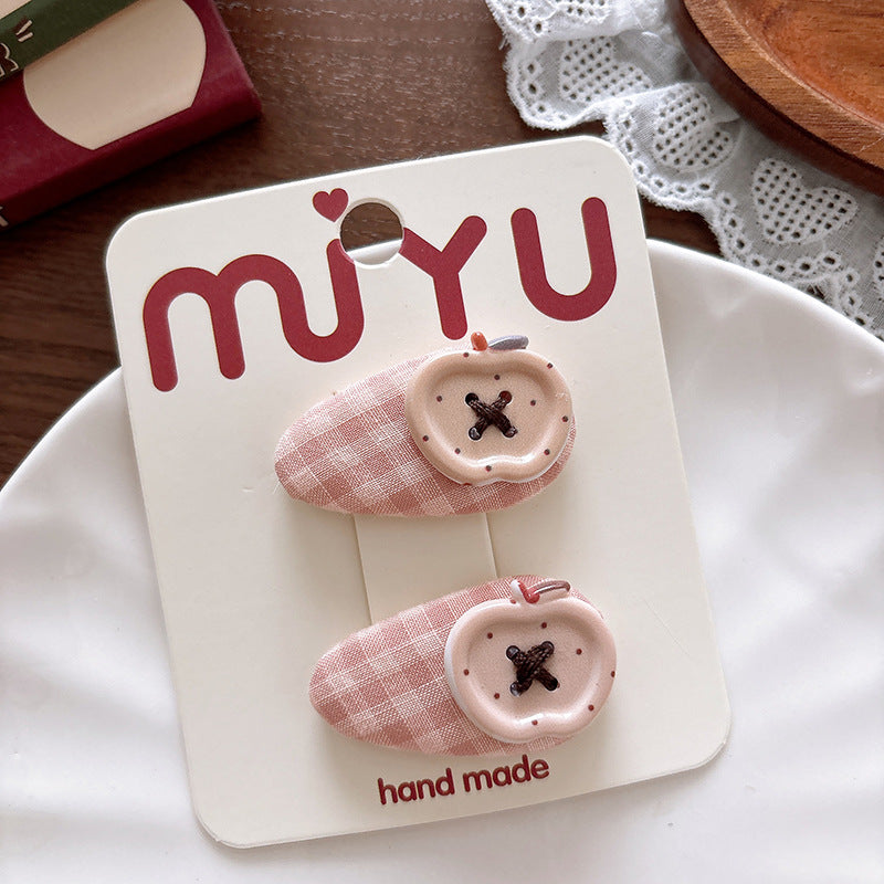 Collection of 2 Versatile Cute Shape Decorated Hair Clips and Hair Ties, MyKids-USA®, Hair Pins, Claws & Clips, MyKids-USA - Size/Age - Average Size (0-12Y） - Color - Pink -  -  - TR2602051013-C.