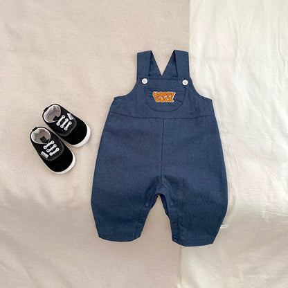 Spring and Autumn Baby Kids Boys Letters Pattern Sleeveless Blue Overalls and Plaid Long Sleeves Shirt Clothing Set, MyKids-USA®, Baby & Toddler Outfits, MyKids-USA - Size/Age - 66 (3-6M) - Color - Blue -  -  - TR2508242213-B