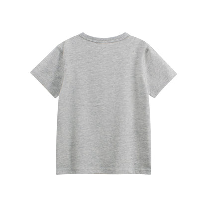 Summer Boys’ Cartoon and Letters Pattern Grey T-shirt in European and American Style, MyKids-USA®, T-Shirts, MyKids-USA -  -  -  -  -  -  - .