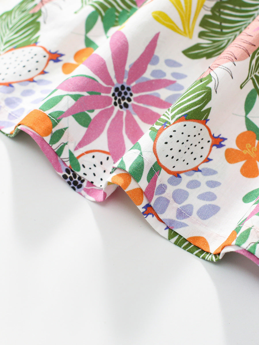 Summer Colorful Floral Dress for Girls, European and American Cute Flowers Printed Dress, MyKids-USA®, Baby & Toddler Dresses, MyKids-USA -  -  -  -  -  -  - 