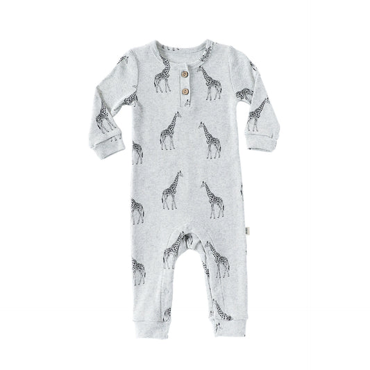 Autumn Arrival Baby Unisex Long Sleeves Casual Animals Pattern Rompers, MyKids-USA®, Baby One-Pieces, MyKids-USA - Size/Age - 66 (3-6M) - Color - Beige -  -  - TR2508282258-A