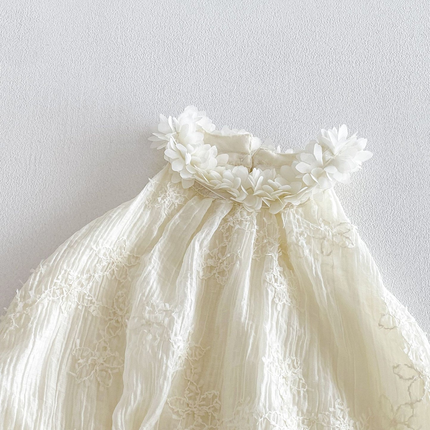 Design Summer Baby Kids Girls Sleeveless Solid Color Flowers Pattern Bodysuit