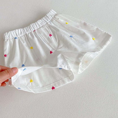 Summer Baby Kids Girls Sleeveless Hearts Embroidery Vest and Shorts Clothing Set, MyKids-USA®, Baby & Toddler Outfits, MyKids-USA -  -  -  -  -  -  - .