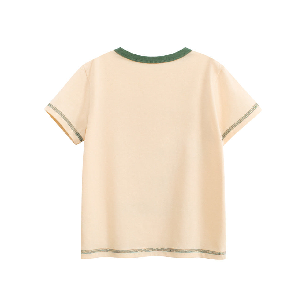 Summer Boys’ Animals Cartoon and Letters Pattern T-shirt in European and American Style, MyKids-USA®, Baby & Toddler Tops, MyKids-USA -  -  -  -  -  -  - 