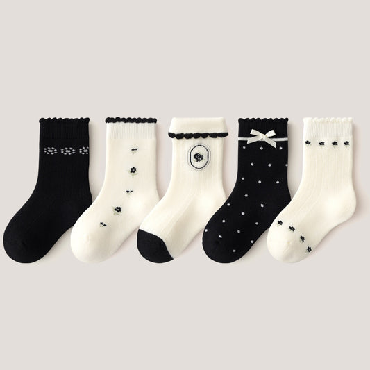 Winter Arrival Baby Kids Unisex Breathable Simple Cute Pattern Socks 1 Lot=5-Pair Set, MyKids-USA®, Baby & Toddler Socks & Tights, MyKids-USA - Size/Age - S (1-3Y) - Color - Apricot -  -  - TR2512301315-A.